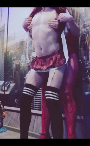 A Bitch in Red Stockings with a Big Ass Fucked Bitch