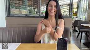 Lovense Ferri's remote controlled vibrator is a tool Eva Cummings uses to her advantage in public and at a restaurant.
