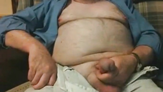 Hairy Grandpa Bear Fondling His Cock 10