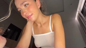 Asian Hottie's Wet Pussy Fucked in Hotel: Slow Blowjob to Hard Pounding and Big Creampie Finale