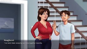 Busty MILF Debbie begs for kisses in sexy dress