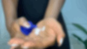 Big Black Veiny Hand Massage and Model