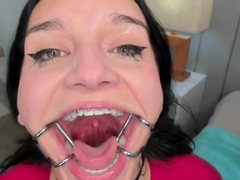 Tianna Ring Gagged and Drooling, What a Tongue!