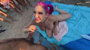 Onlyfans - Lily Lou fucked public with viewers at the beach