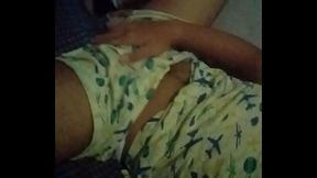 Twink cumming in a diaper