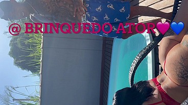 Vazou na net! Jovens influencers em troca de casal na Piscina Parte um caiu na net