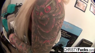 Sexy hotties Christy and Kirsten fuck each other silly