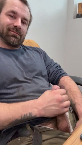 Jerking off in the office