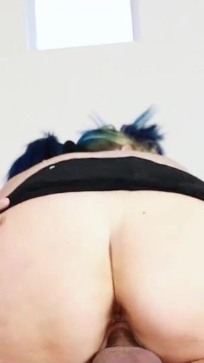 Curvy old BBW Granny Wife get Fuck and Creampied by Boy and Cuckold Husband lick her out   Clip 2