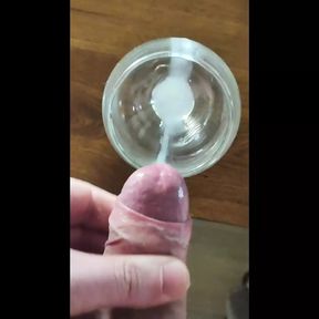 Fresh Greek sperm in the glass