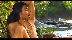 Gisele Prodo And Her Girlfriend Fuck Each Other In The Jungle