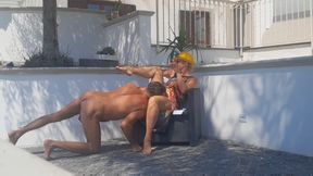 Amateur blonde mature wife outdoor sex pleasure