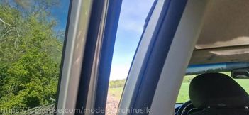 A horny hetero man got into my car and fucked my smooth hole without a condom, filling it with hot cum!
