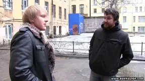 Excited Cuckold Husband Watches Wife Seduce Young Stud on Couch