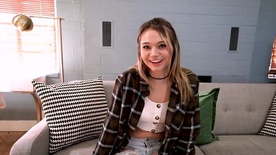 Mia Kay lets her stepbrotehr touch her perky tits