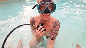 Aquaphilias- Kelli Curtis- She satisfies the Plumber Underwater in the Pool