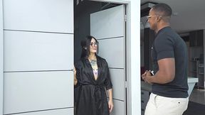 interracial anal - my neighbor throws me a bachelorette party by stretching my tight ass with his big black cock.