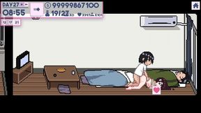 apartmentstory [pornplay hentai game] ep.4 this married woman is cheating while her husband is resting in the same room