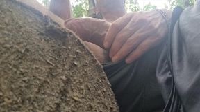 batendo uma punheta na trilha.