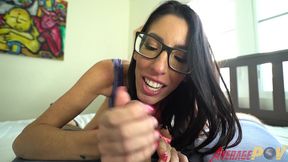 hot milf dava foxx sucks off bf for big cum load