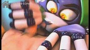 fun night at freddy s [ fnaf parody hentai game pornplay ] ep.2 security guard having a threesome with chica and roxxane