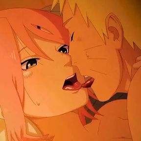 Sakura Seduces Naruto  -  Anime Hentai Cartoon.