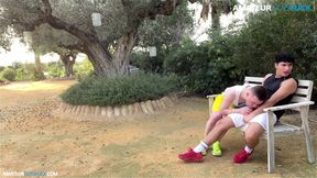 Agf: I Have Fun with My Friend in the Park in Full View of Everyone! Pee Included.