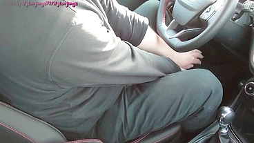 Frivoles Unterwegs in Feinstrumpfhose 1 ** Auto **
