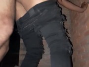 Mi cuñada cumpliendo apuesta después de la fiesta