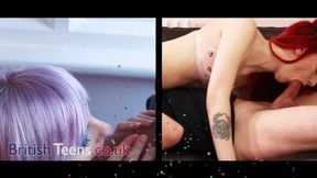 British babes compete in sloppy blowjob contest