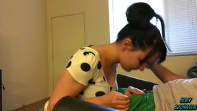 Stepdaddy Facefucks Stupid Whore