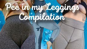 Compilation of pee on my leggings