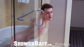 Shower Interracial Shower Fuck With Two Horny Hunks