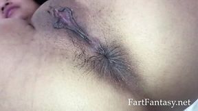 Asian Milf Lucky Starr Rips Ass on Couch Up Close