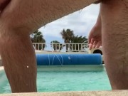 Straight chub playing in a swimming pool | StriaghtGuy1996