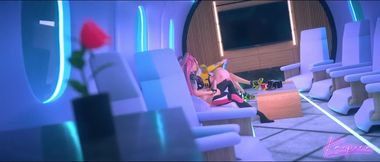 Futanari Kpop demon hunter devours her own cock mid flight before the show