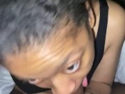 Step sis eating dick until her nose run