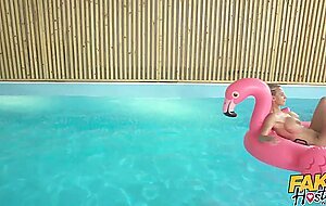Fake Hostel - MILF Nathaly Cherie and her big tits in anal sex pumping by big cock around the pool