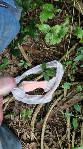 Used panties found in the forest