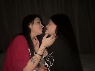 "OH, NO" MY STEPSISTER SCREWED ME HARD IN THE SCISSORS. LESBO SEX