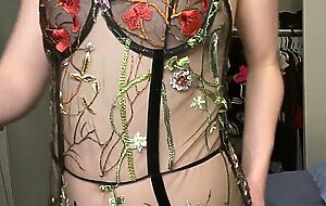 Shein Lingerie Try-On with Closeups & Crotchless Panty Teasing!