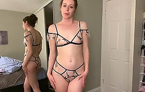 Shein Lingerie Try-On with Closeups & Crotchless Panty Teasing!