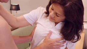 Craving Young Man's Sperm At Family Restaurant - Chiyoko Kawabata Finds Lustful Adventure