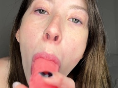 ASMR GF Suck Your Cock, Cum in my Mouth.