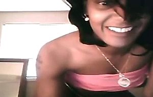 Hot black babe dancing and teasing on webcam