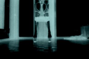 Femboy Whore stripping in fishnet stockings and high heels