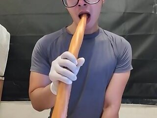 Newbie fag, throat training