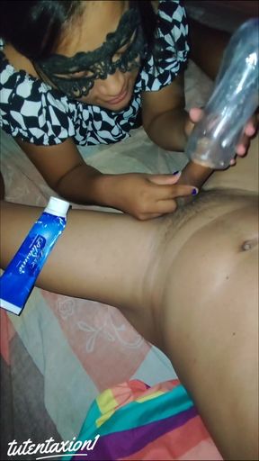 Stepsister sucks cock wants to get my milk out with her fake vagina   Clip 1