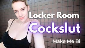 Locker Room Cockslut - Encouraged Bi Gym Cocksucking Fantasy, Short Haired Domme