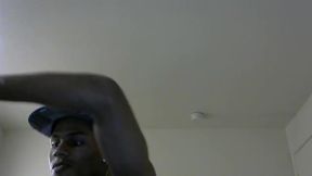 Ebony, Pornstar Brandon Plays with His Dick